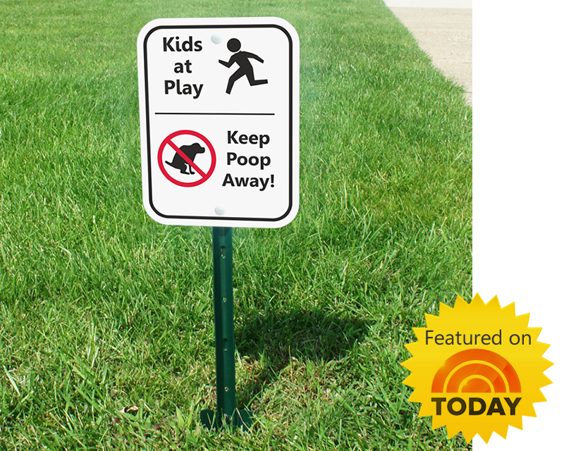 Dog Poop Signs - Keep your Lawn Poop Free with Curb Your Dog Signs