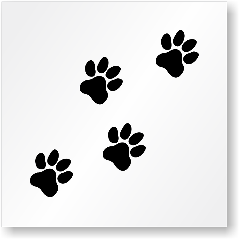Dog Paw Prints Symbol Floor Stencil Quick Delivery SKU ST 0439