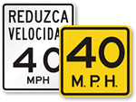 40 MPH Signs