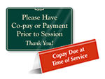 Co Pay Signs