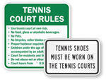 Tennis Court Rules Signs