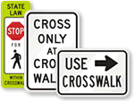 Crosswalk and Sidewalk Signs