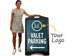 Custom BigBoss A Frame Signs for Parking Lots