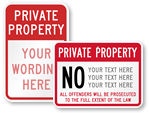 Custom Private Property Signs
