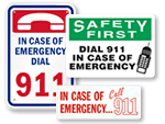 Dial 911 Signs