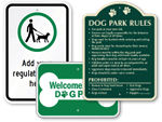Dog Park Regulation Signs