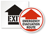 Evacuation Route Floor Signs