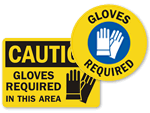 Gloves Signs