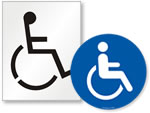 Handicap Stencil and Wheelchair Signs