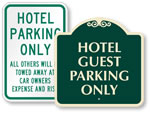 Hotel & Motel Parking Signs