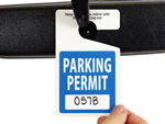 Hanging Parking Permits: In Stock Parking Permits & Hang Tags