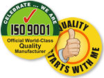 ISO & QA Celebration Hard Hat Stickers