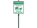 LawnBoss® Dog Poop Signs   Stake & Kit Included!