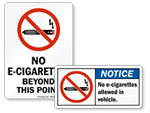 No E Cigarette Signs
