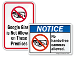 No Google Glass Signs