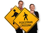 Pedestrians Crossing Signs