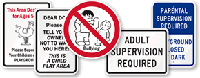 Playground Warning Signs