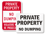 Private Property No Dumping