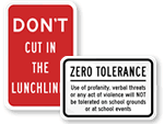 School Ground Rules Signs