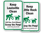 Scoop the Poop Signs by City