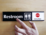 Slider Restroom Signs