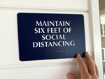 Social Distancing ADA Braille Signs