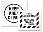 Keep Area Clear Stencils