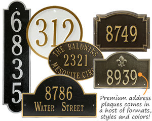Double Line Architectural House Number & Lawn Plaques