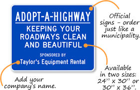 Adpot A Highway Sign