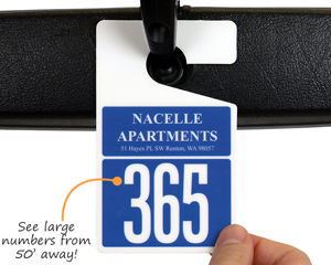 Apartment parking tag 