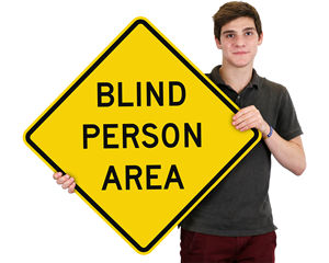 Blind Person Area Signs