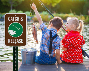 Catch & Release Fishing Sign