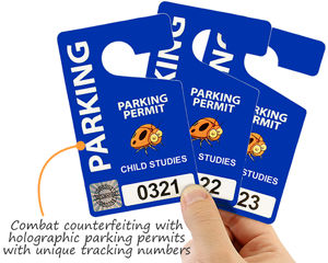 Combat counterfeiting with holographic parking permits