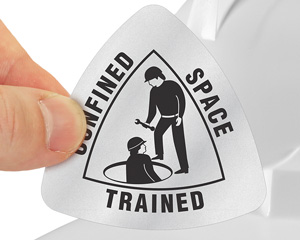Confined Space Trained Helmet Decal