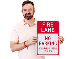 custom fire lane sign