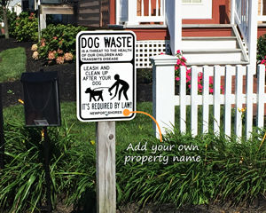 Customize your dog waste sign