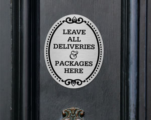 DiamondPlate Package Delivery Signs