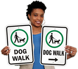 Dog Walk Signs