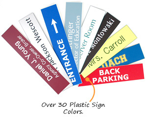 Engraved Plastic Sign Colors
