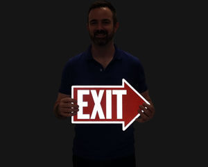 Exit arrow sign