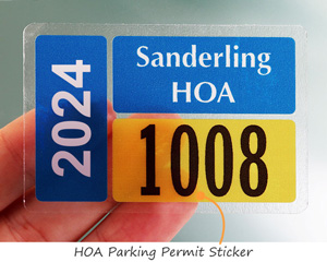 HOA Parking Permit Sticker