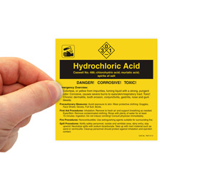 Nfpa Hydrochloric Acid Label