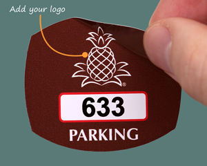 Oval parking sticker with your logo