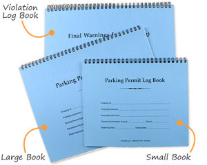 Parking permit log books