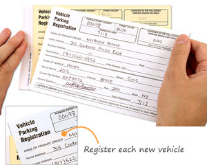 Parking permit registration form