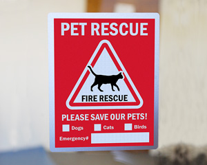 Pet Alert Fire Rescue Decal