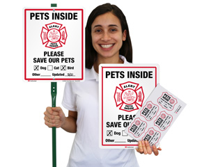 Pet Rescue Stickers and Signs