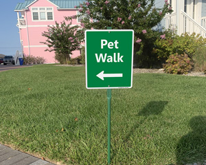 Pet Walk LawnBoss Sign