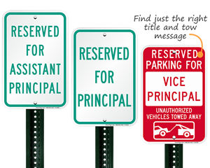 Principal parking signs