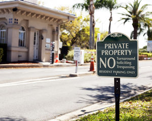 Designer private property signs
